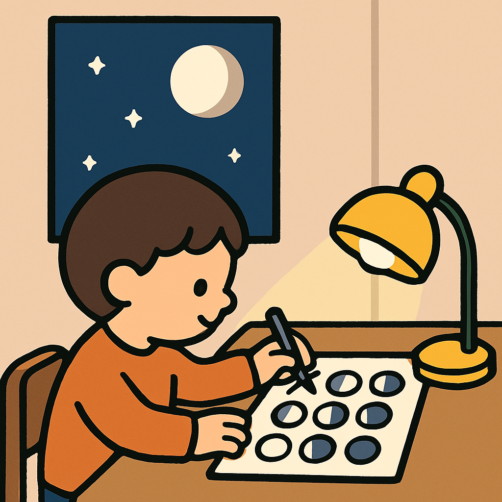 Moon Phases Window Calendar DIY paint by diamonds