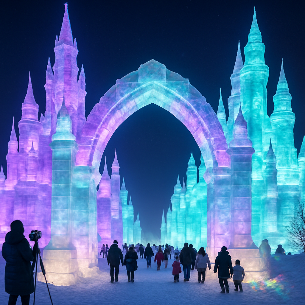 Harbin International Ice And Snow Sculpture Festival Paint by diamonds art