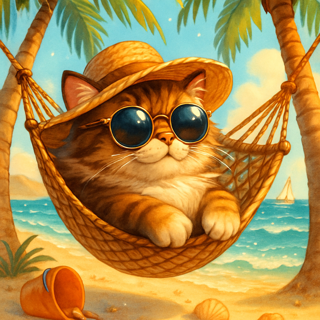 Hammock Siesta Under Coconut Palms paint by diamonds
