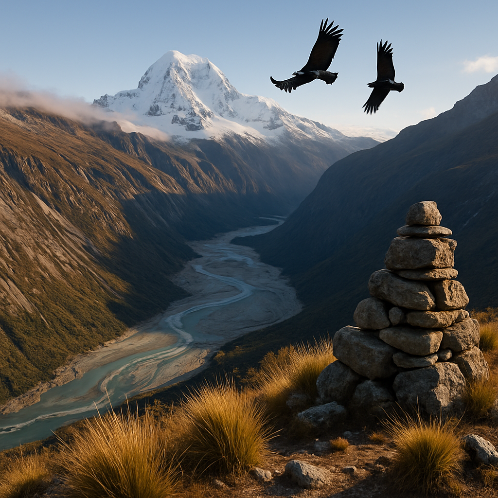 Condors Above The Cordillera Blanca paint by color