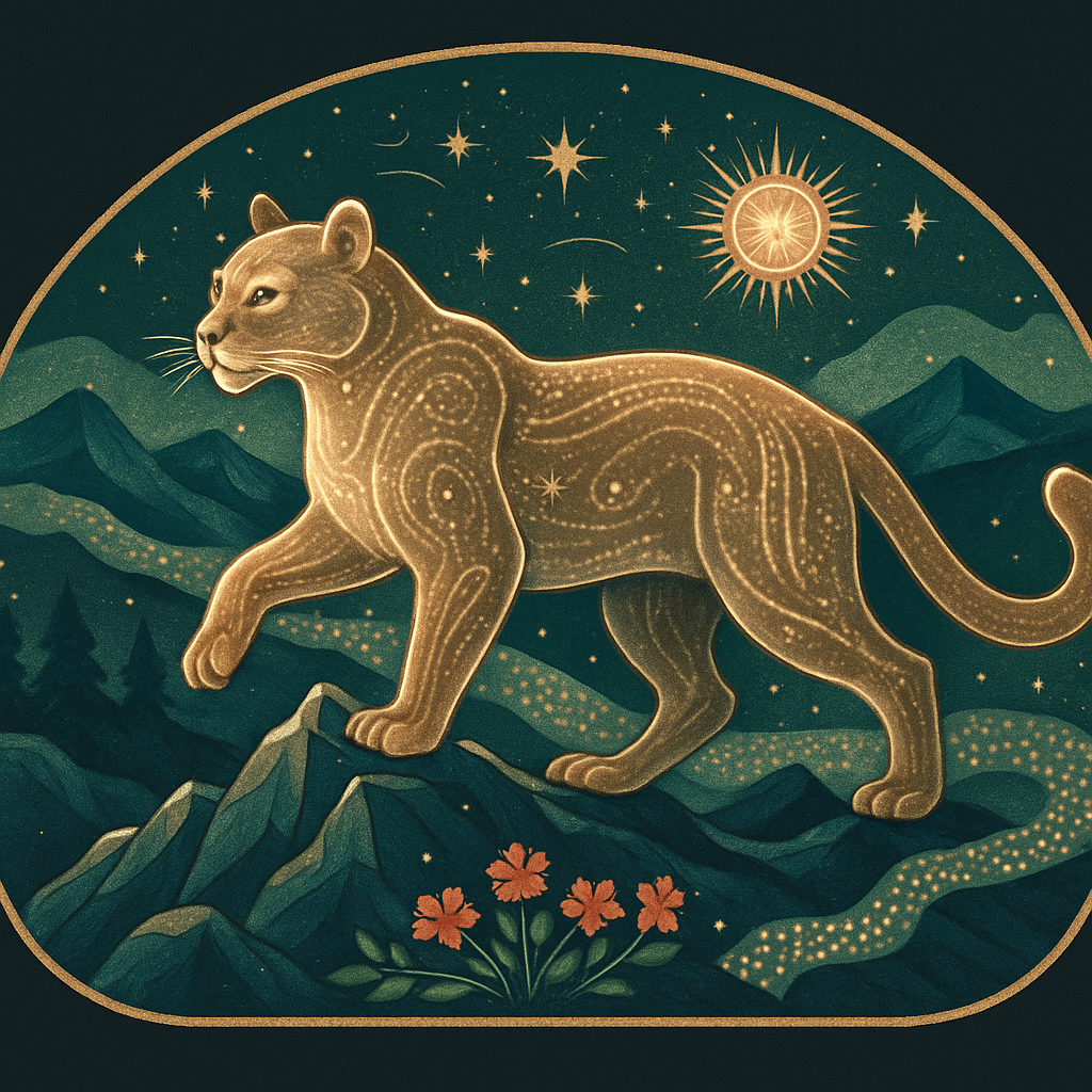 High Ridge Mountain Lion Star Path Sentinel painting diamond kit