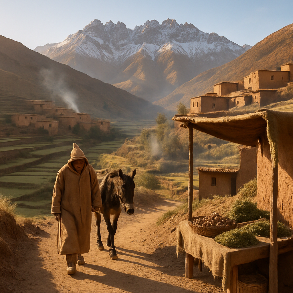 High Atlas Ait Bouguemez Valley Morning Market diamond painting