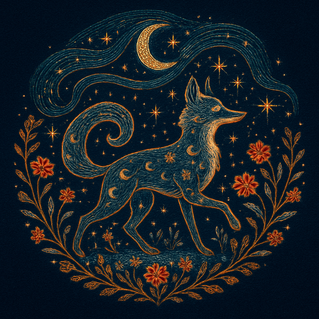 Aurora Thread Fox Of The Star Meadow paint by diamond