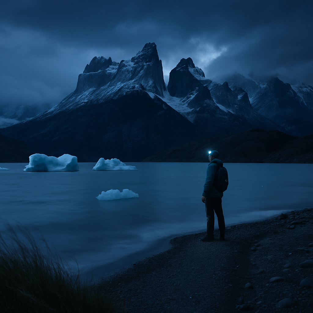 Blue Hour Over Lago Grey And The Paine Massif Paint by diamonds kits