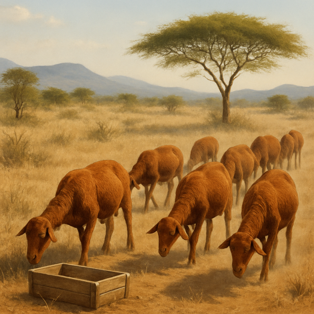 Red Maasai Sheep paint by color