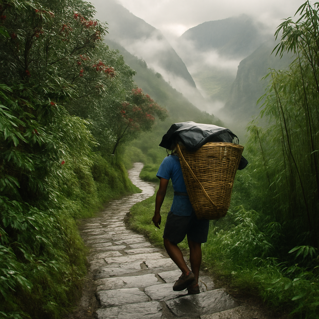 Monsoon Light On The Annapurna Sanctuary Trail diamond painting