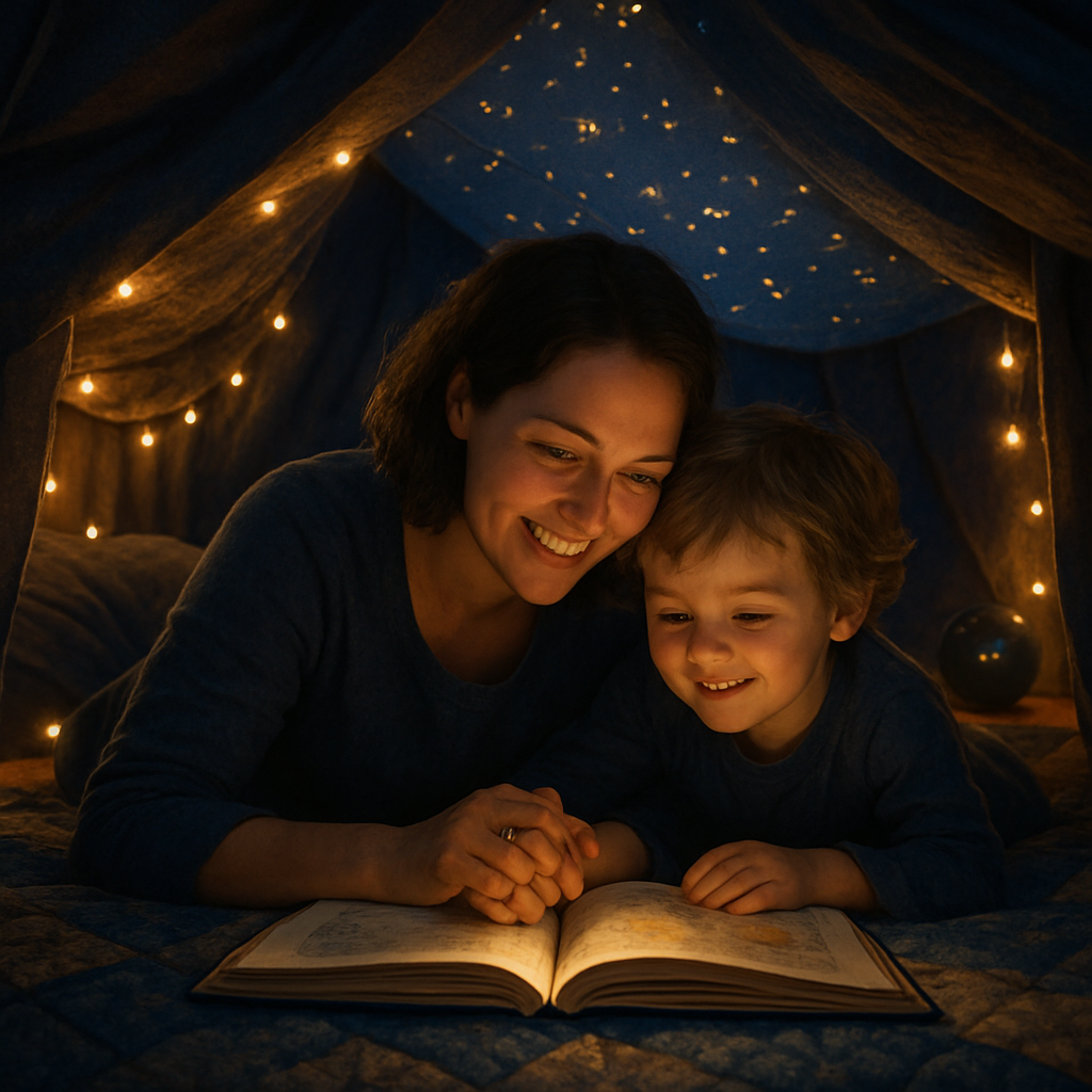 Starlit Storykeepers In A Blanket Fort paint by diamond