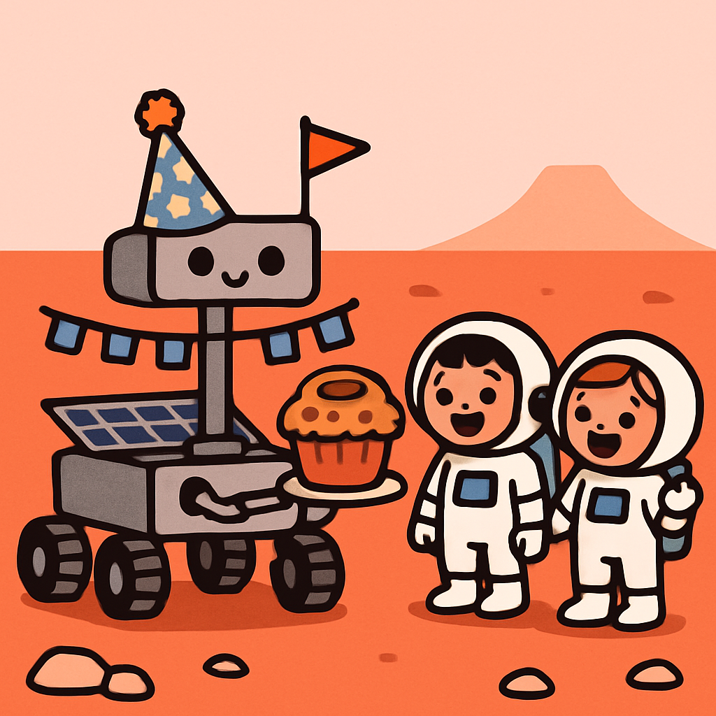 Mars Rover Birthday Party Mission Painting by diamonds kit