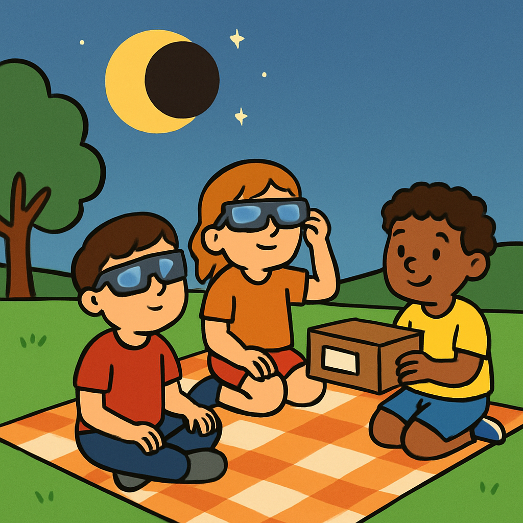 Solar Eclipse Safety Science Picnic paint by diamonds
