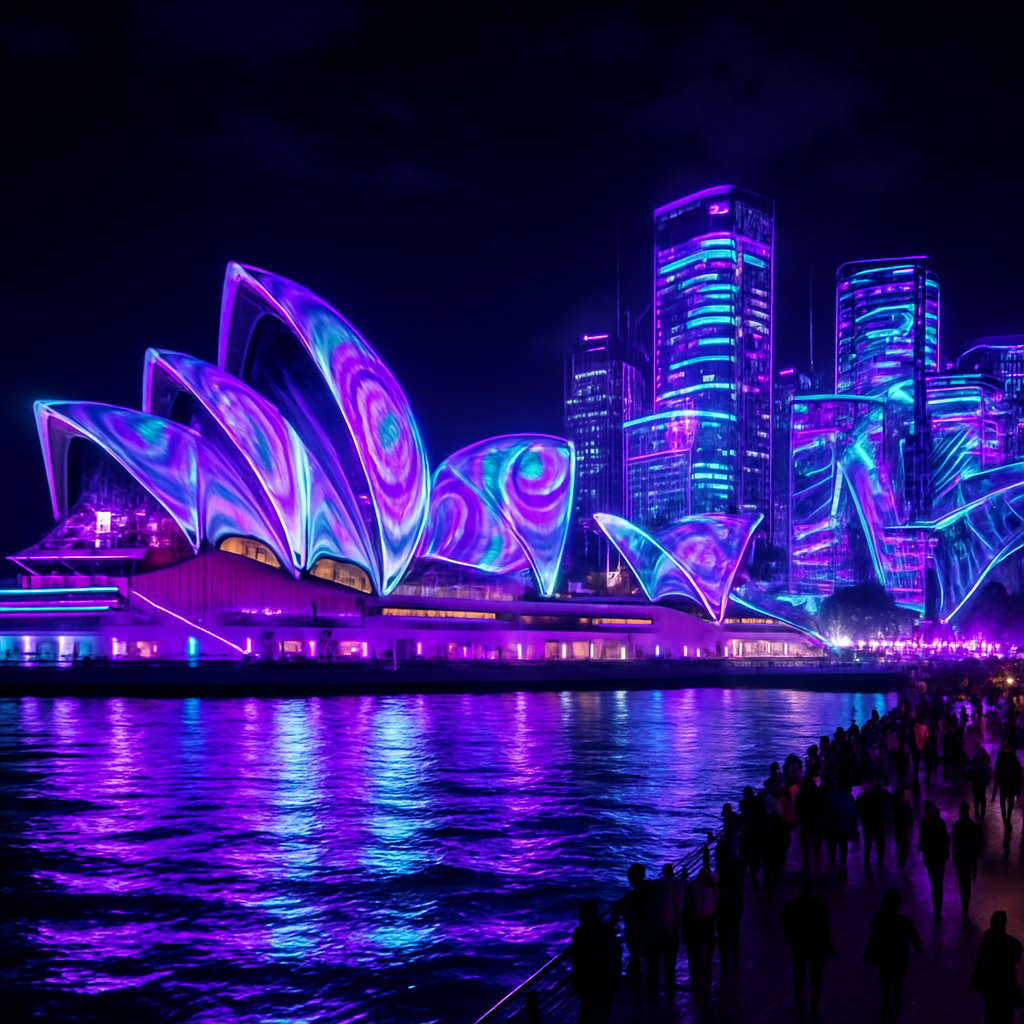 Vivid Sydney Sydney Australia paint by diamond