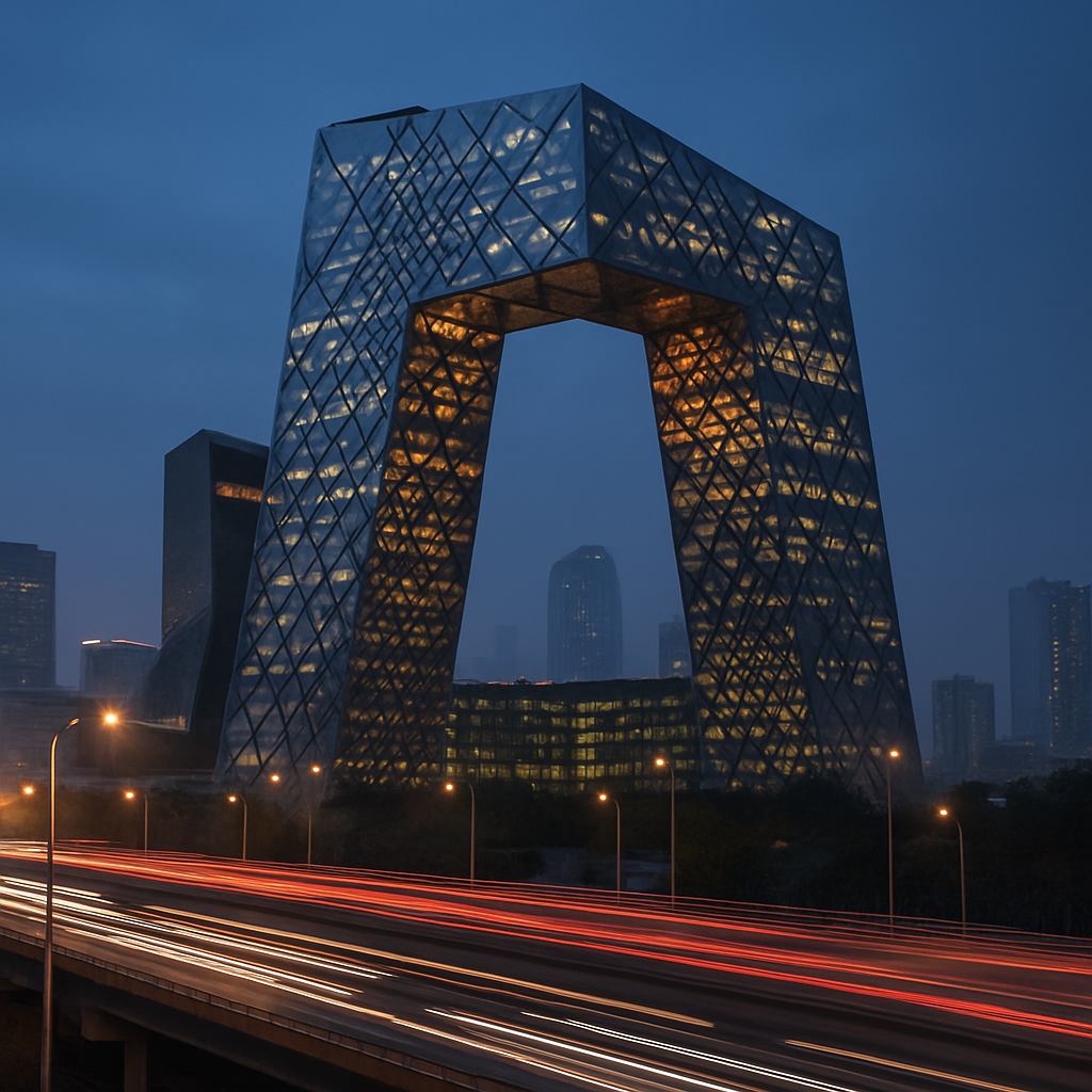 CCTV Headquarters Beijing Paint by diamonds art