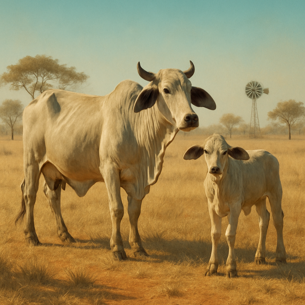 Brahman Cattle Paint by diamonds kits