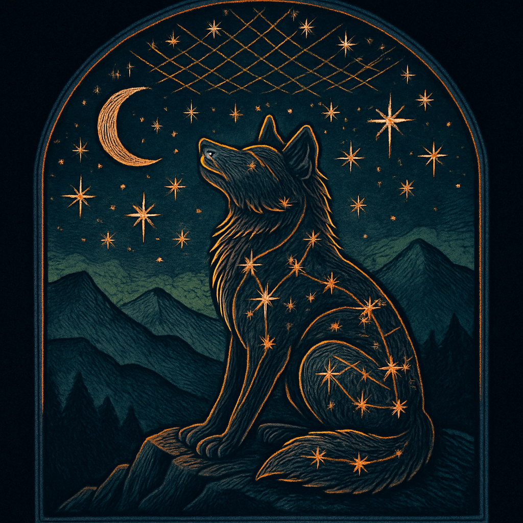 Mountain Harmony Wolf Under The Star Loom paint by diamonds