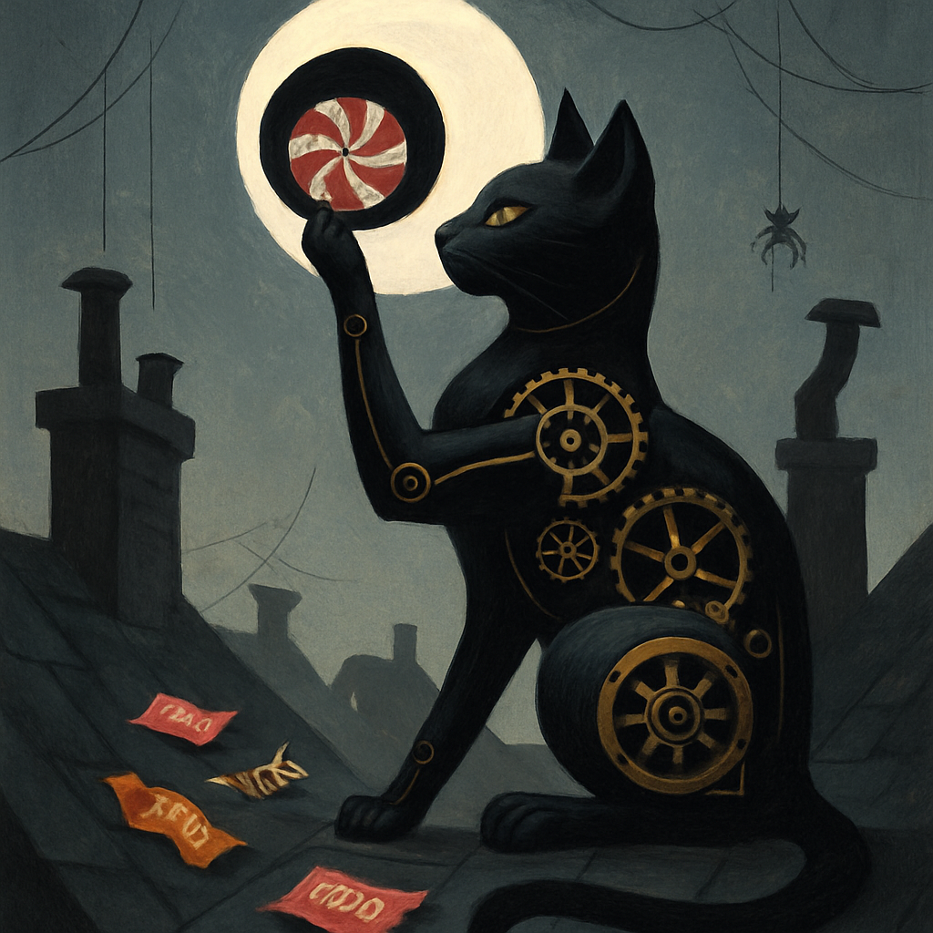 Clockwork Cat Summoning A Candy Eclipse painting diamond kit