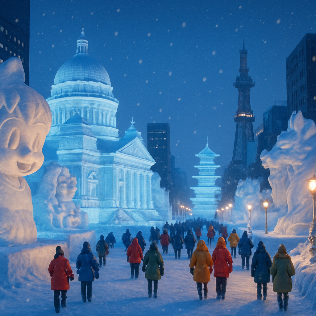 Sapporo Snow Festival paint by diamonds