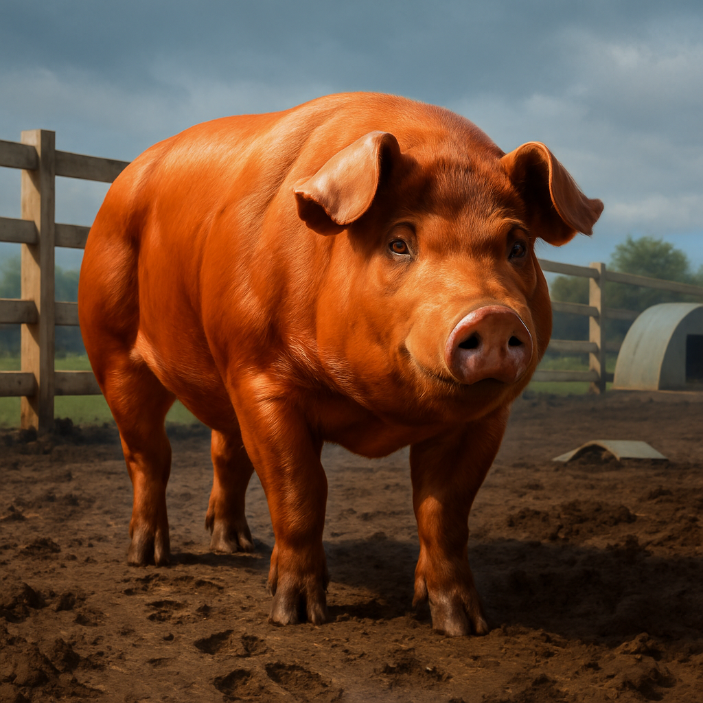 Duroc Pig paint by diamonds