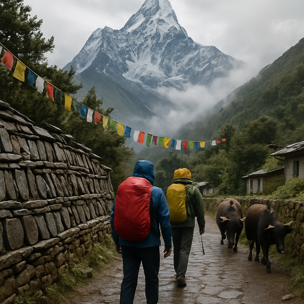 Monsoon Break Over Ama Dablam And The Khumbu Trail diamonded painting kits