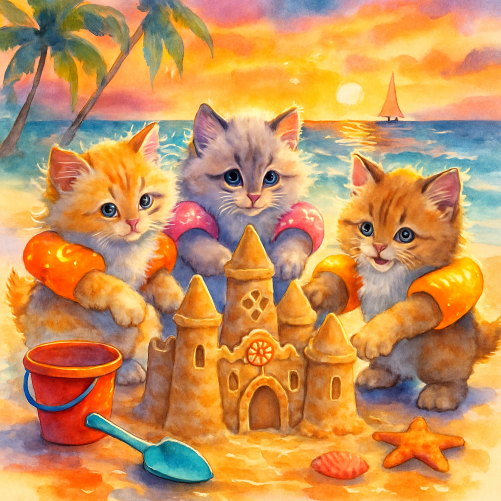 Sandcastle Engineers Of Sunset Bay paint by diamond