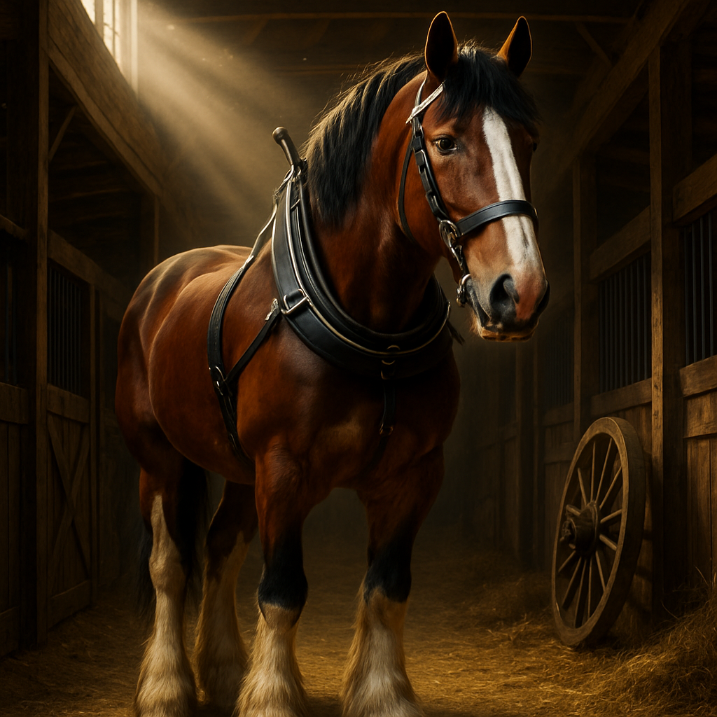 Clydesdale Horse paint by diamond