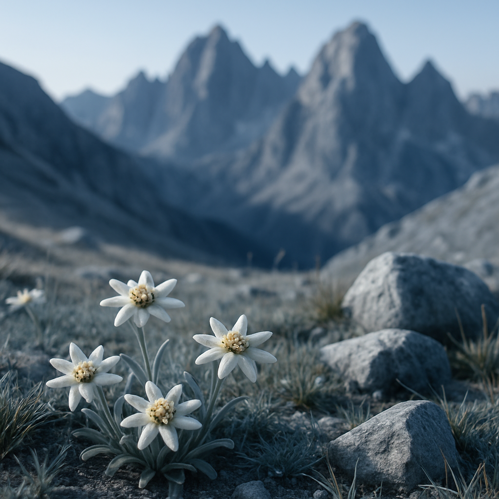 Edelweiss Alpine Ridge Study Painting by diamonds kit