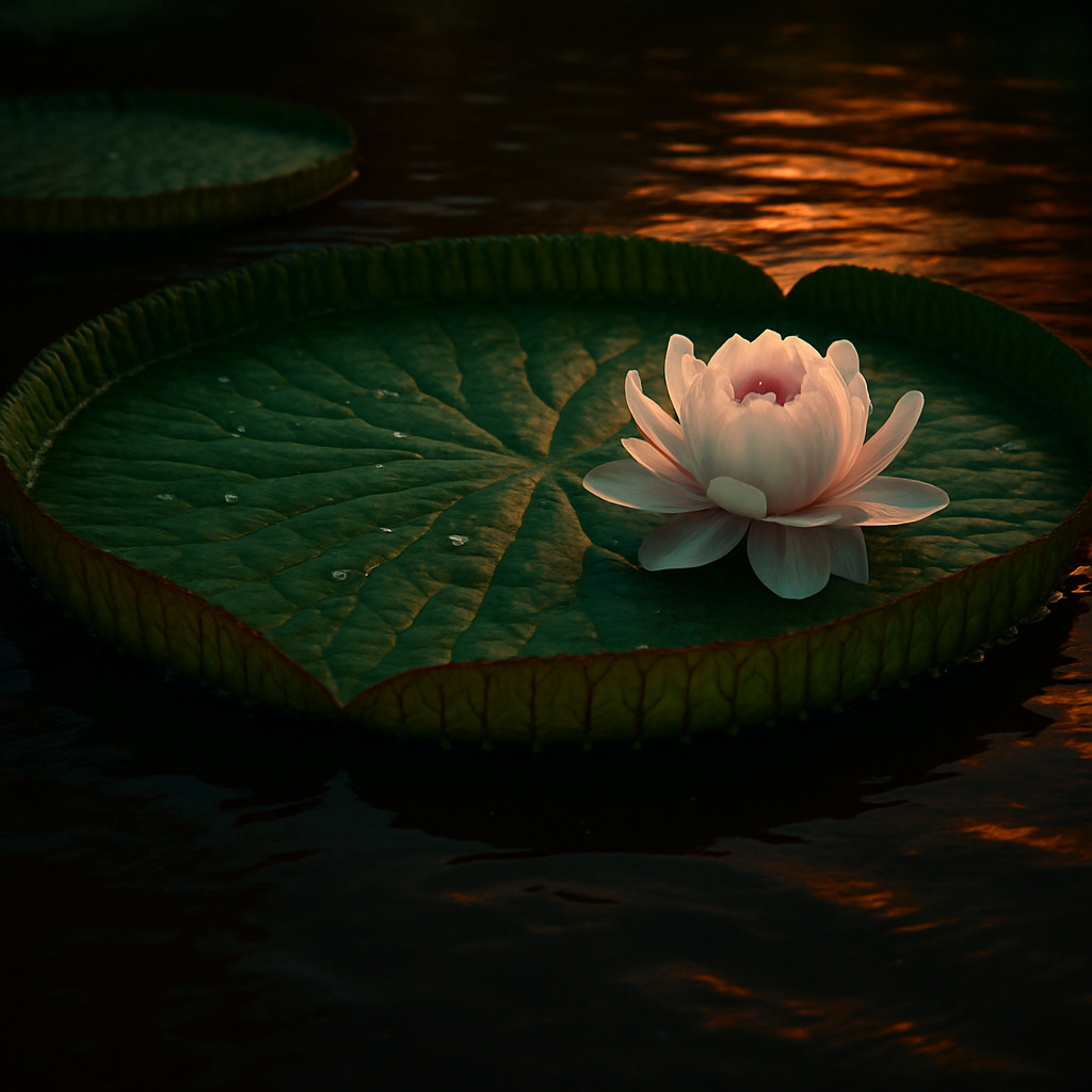 Giant Water Lily Victoria Amazonica DIY paint by diamonds