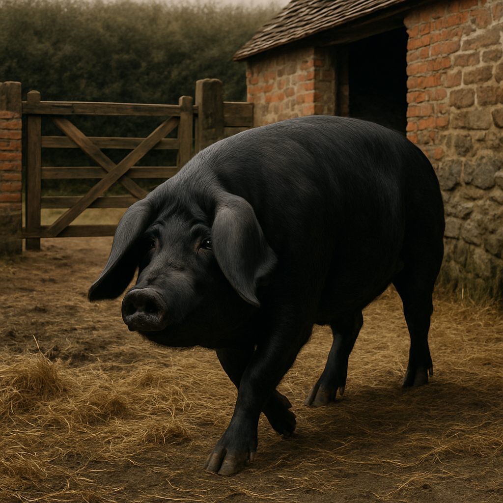 Large Black Pig United Kingdom Painting by diamonds kit