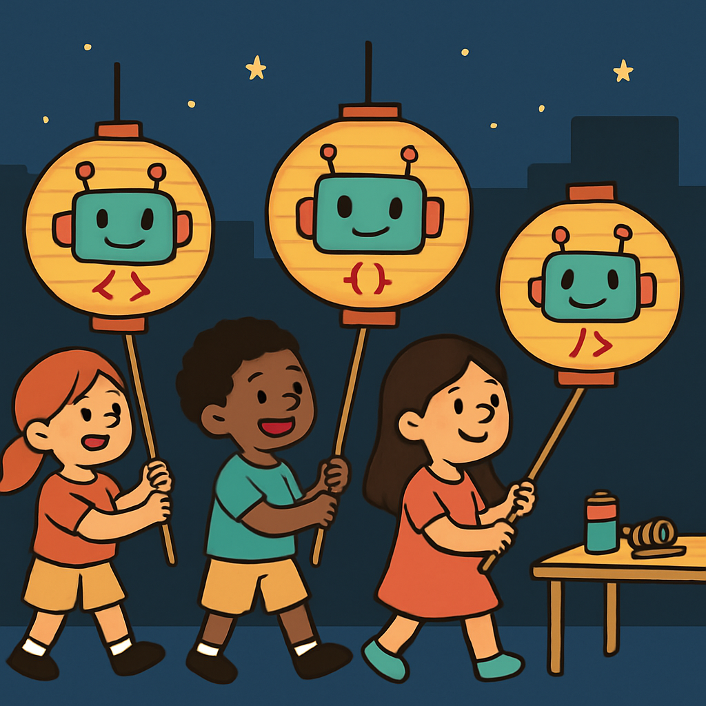 Festival Of Lights Coding Lantern Parade Painting by diamonds kit