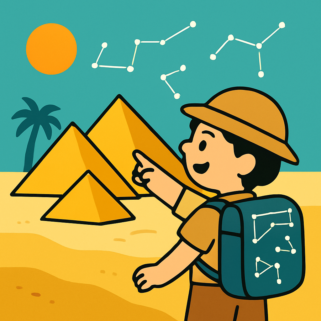 Pyramids And The Star Map Backpack Painting by diamonds kit