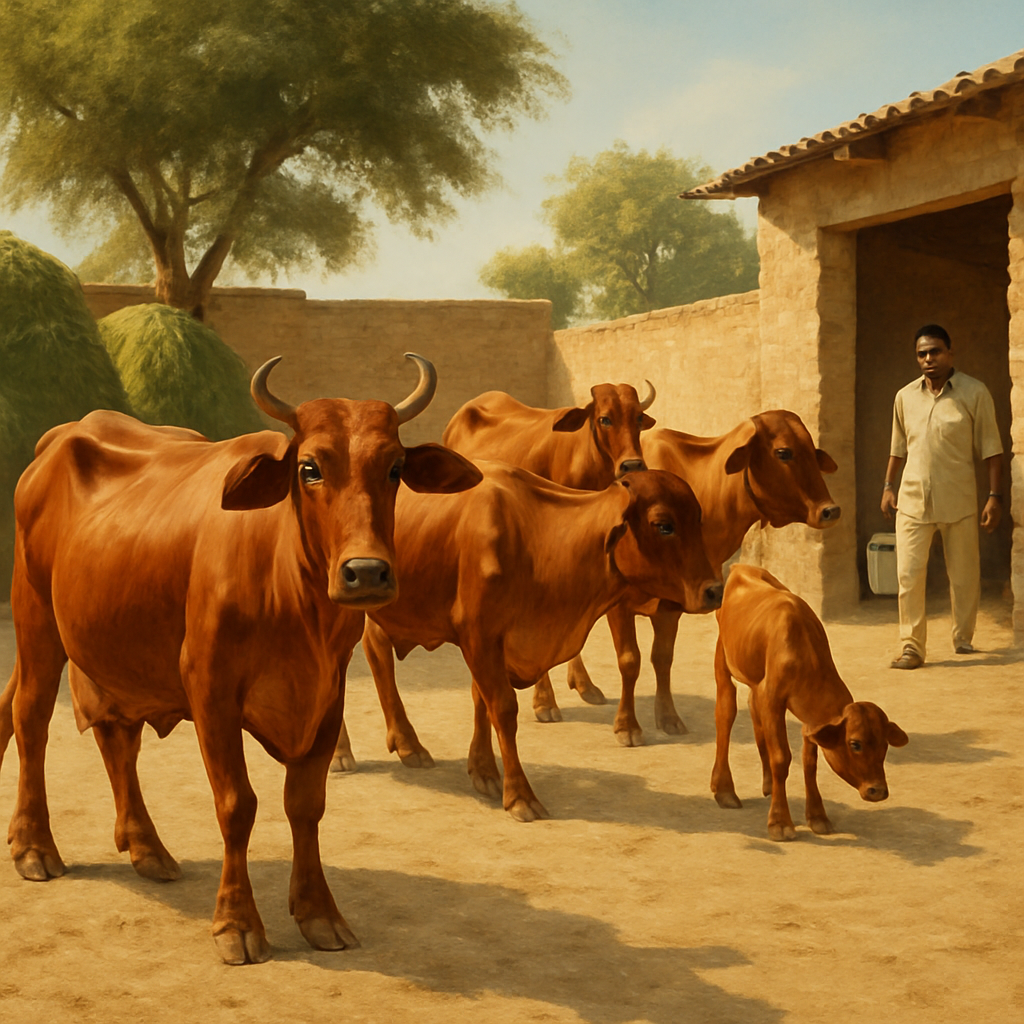 Red Sindhi Cattle Paint by diamonds art