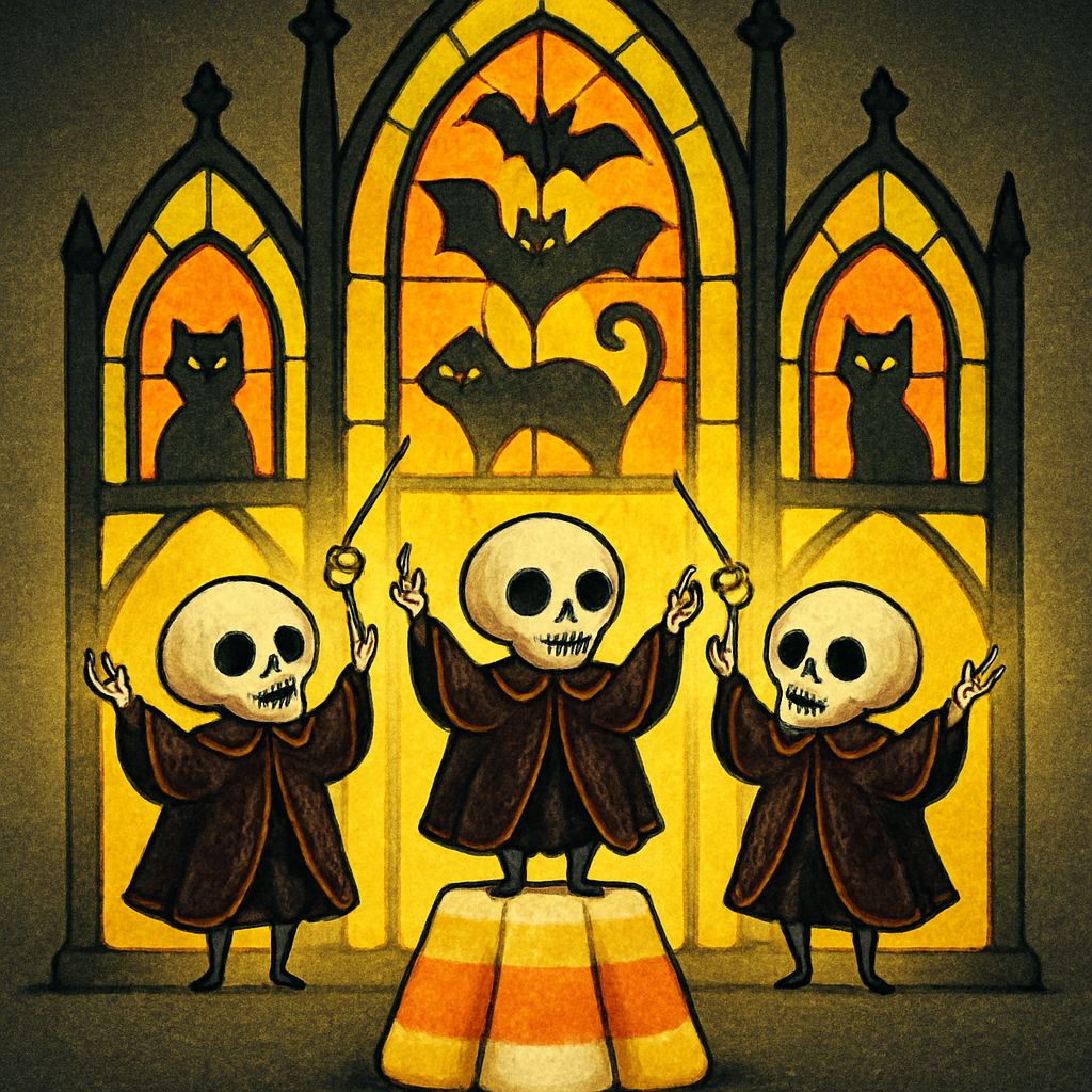 Candy Corn Cathedral Choir paint by diamonds