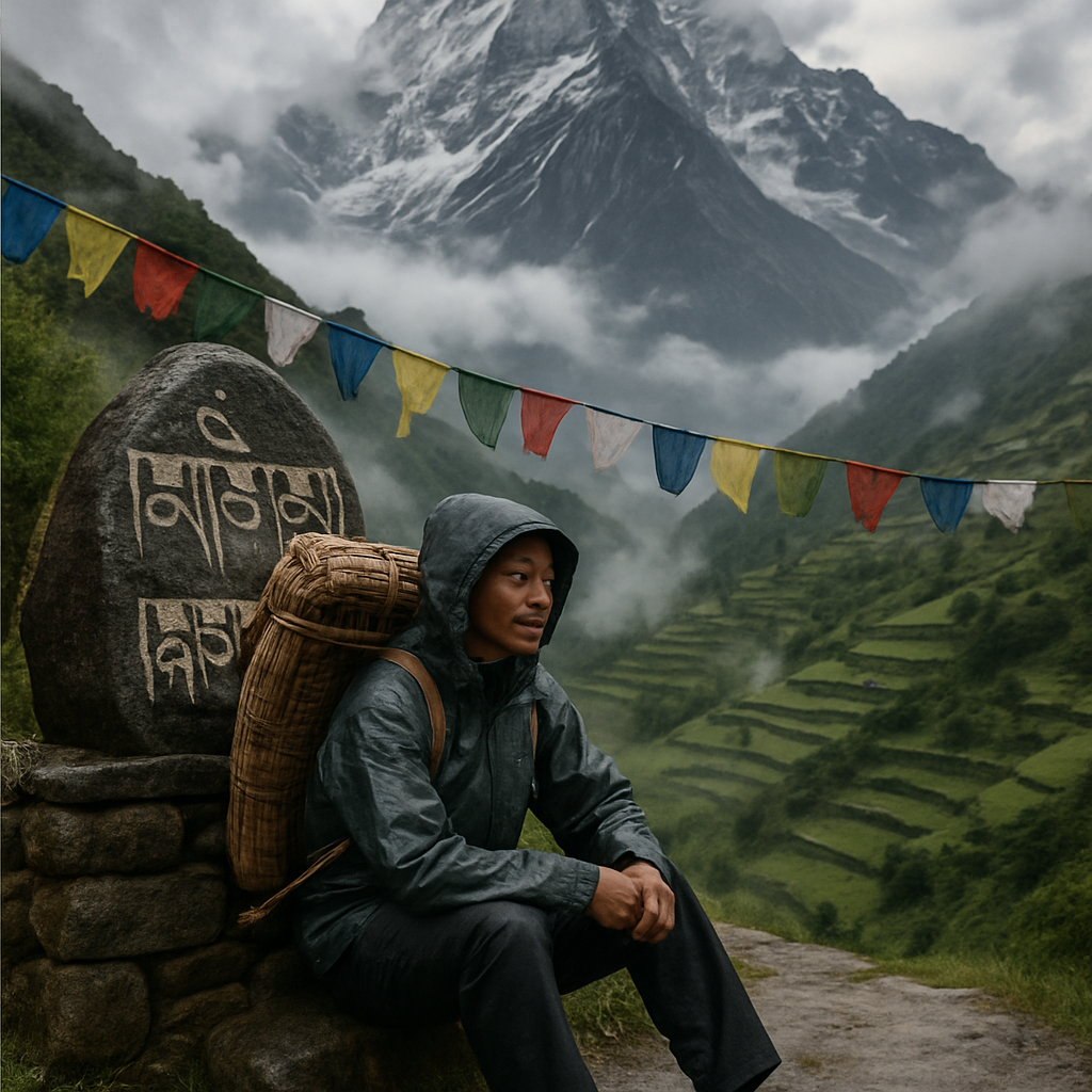 Monsoon Break On Ama Dablam Above Khumbu Valley paint by diamond