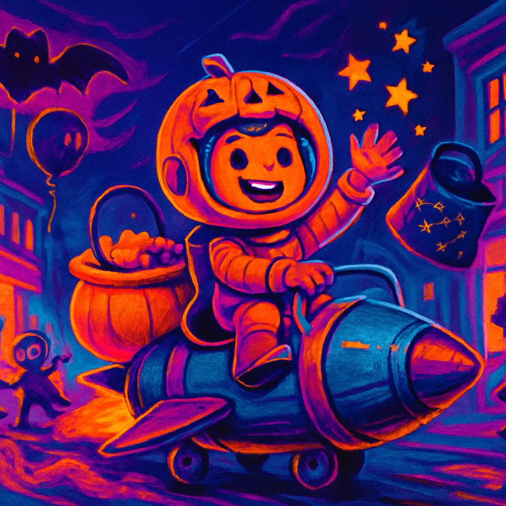 The Astral Trick Or Treat Parade Float Paint by diamonds kits