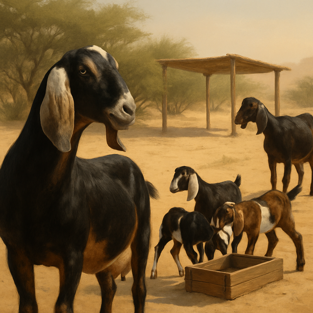 Nubian Goat paint by diamond