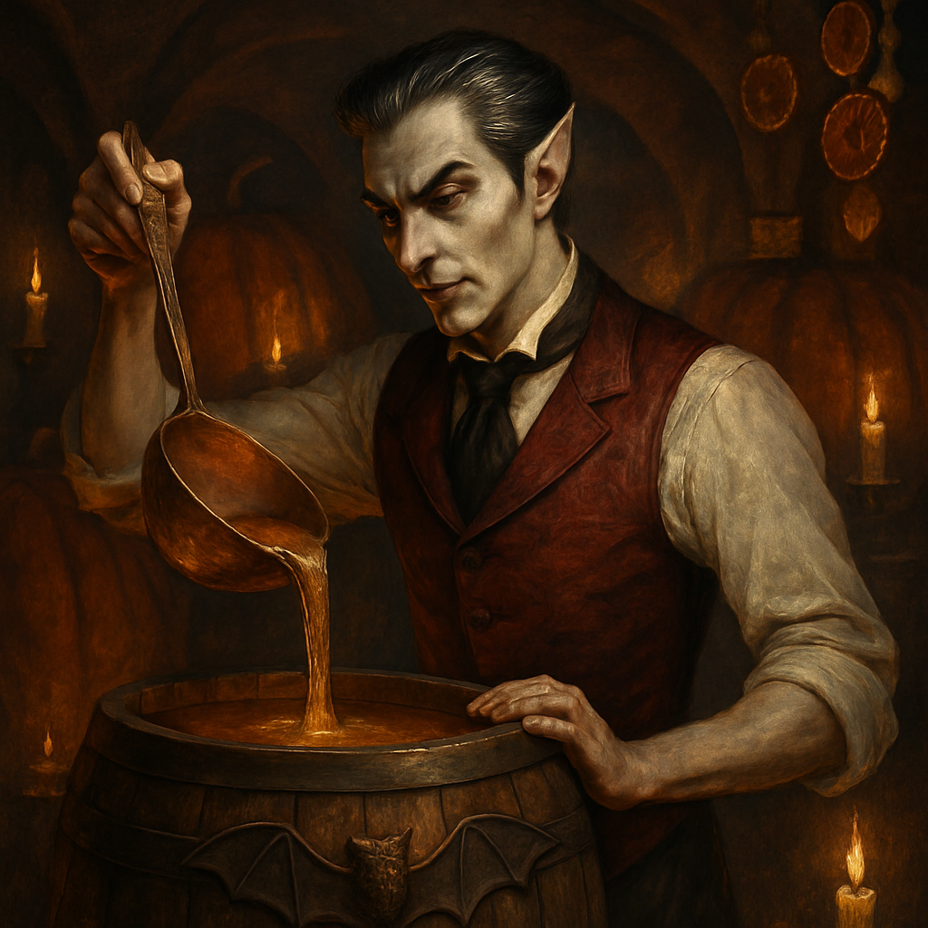 Brewmaster Vampire In The Pumpkin Distillery paint by diamond