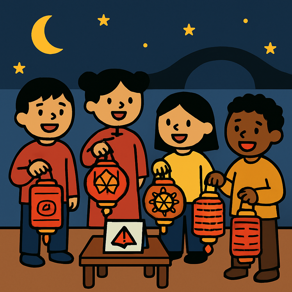 Lantern Festival Math Patterns Parade Paint by diamonds art