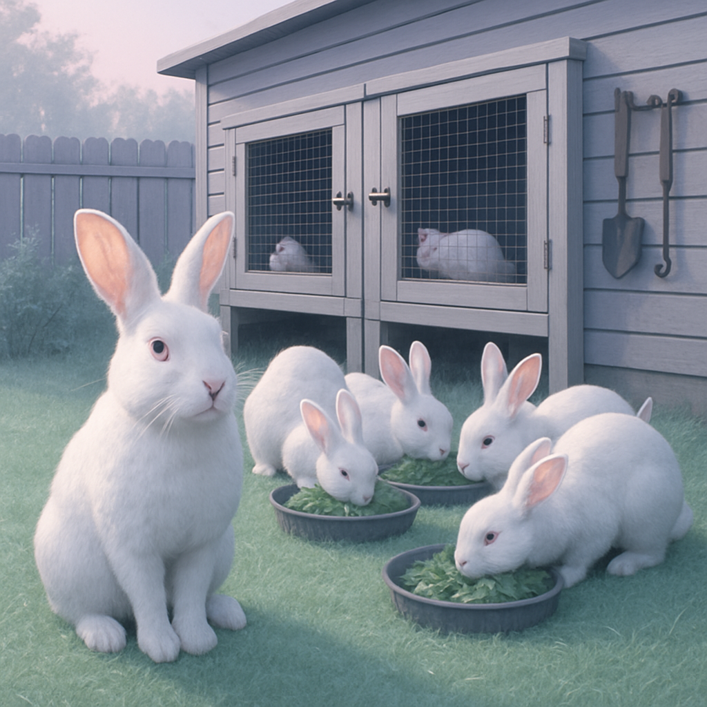 New Zealand White Rabbit diamond painting