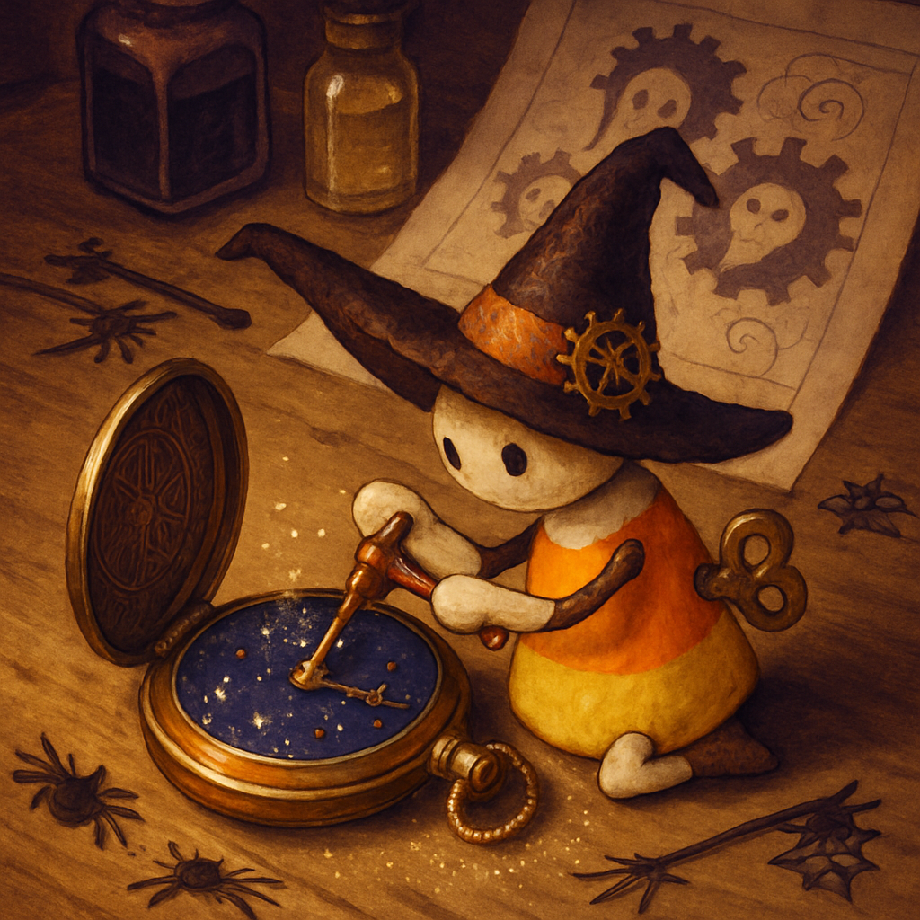 Candy Corn Clockwork Oracle diamond painting