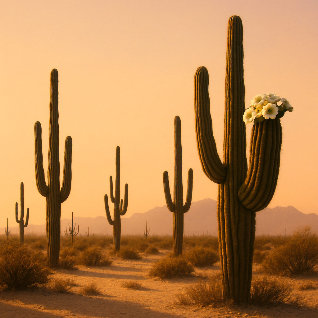Desert Bloom Of Giant Saguaro paint by diamond