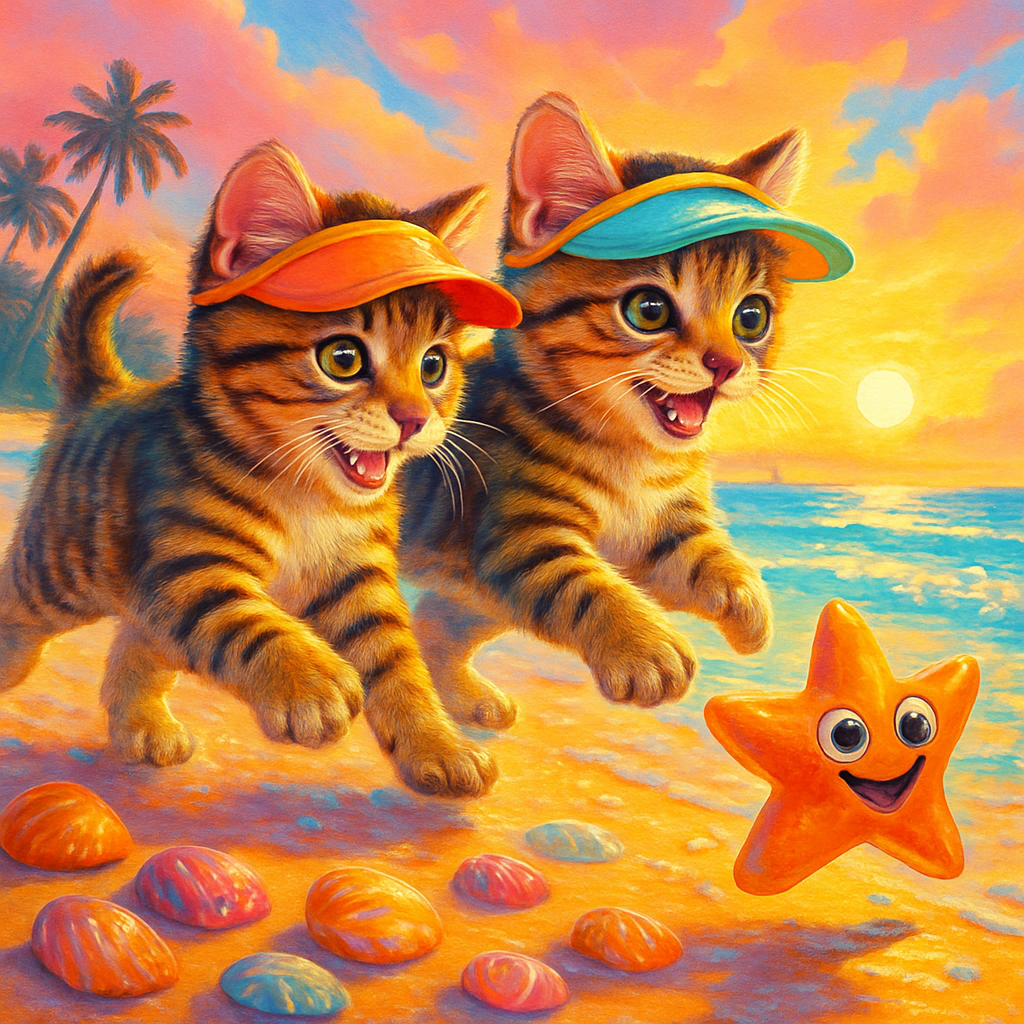 Seashell Sprint At Sunrise Shore DIY paint by diamonds