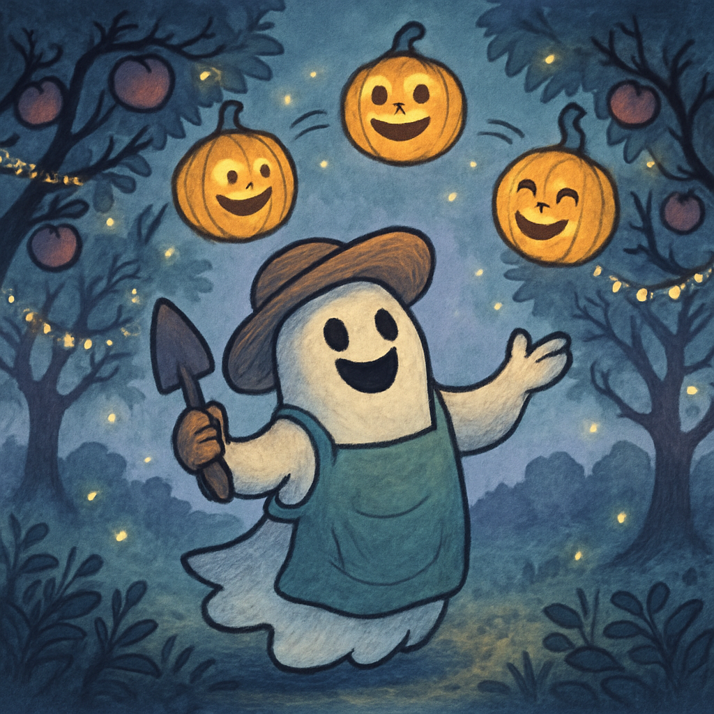 Moonlit Orchard Of Floating Gourds Paint by diamonds kits