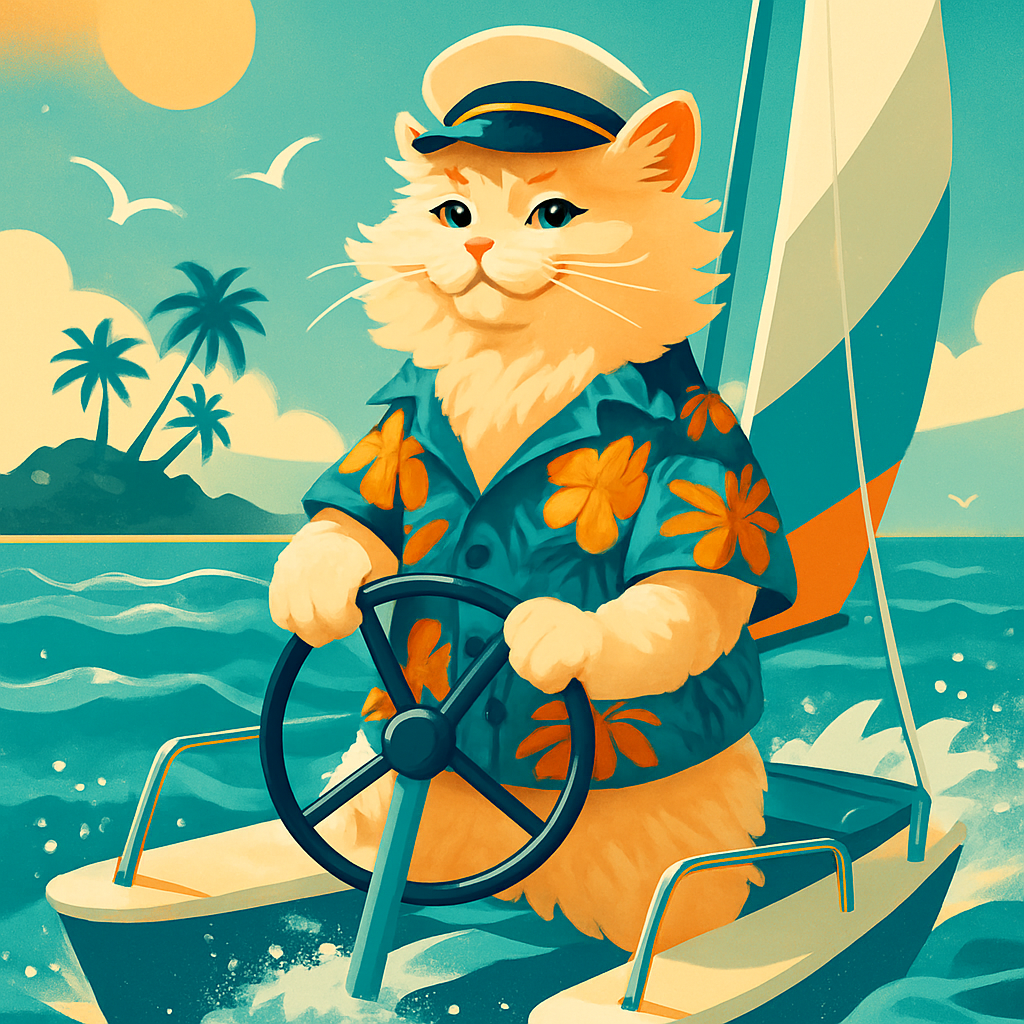 Catamaran Captain On Crystal Bay diamond painting