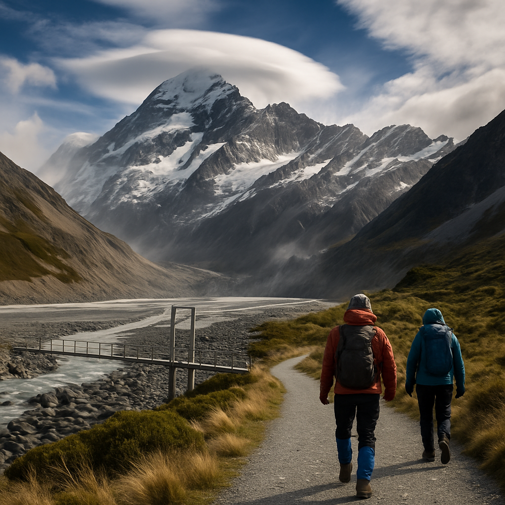 Aoraki Mount Cook Windy Afternoon On The Hooker Valley Track paint by diamonds