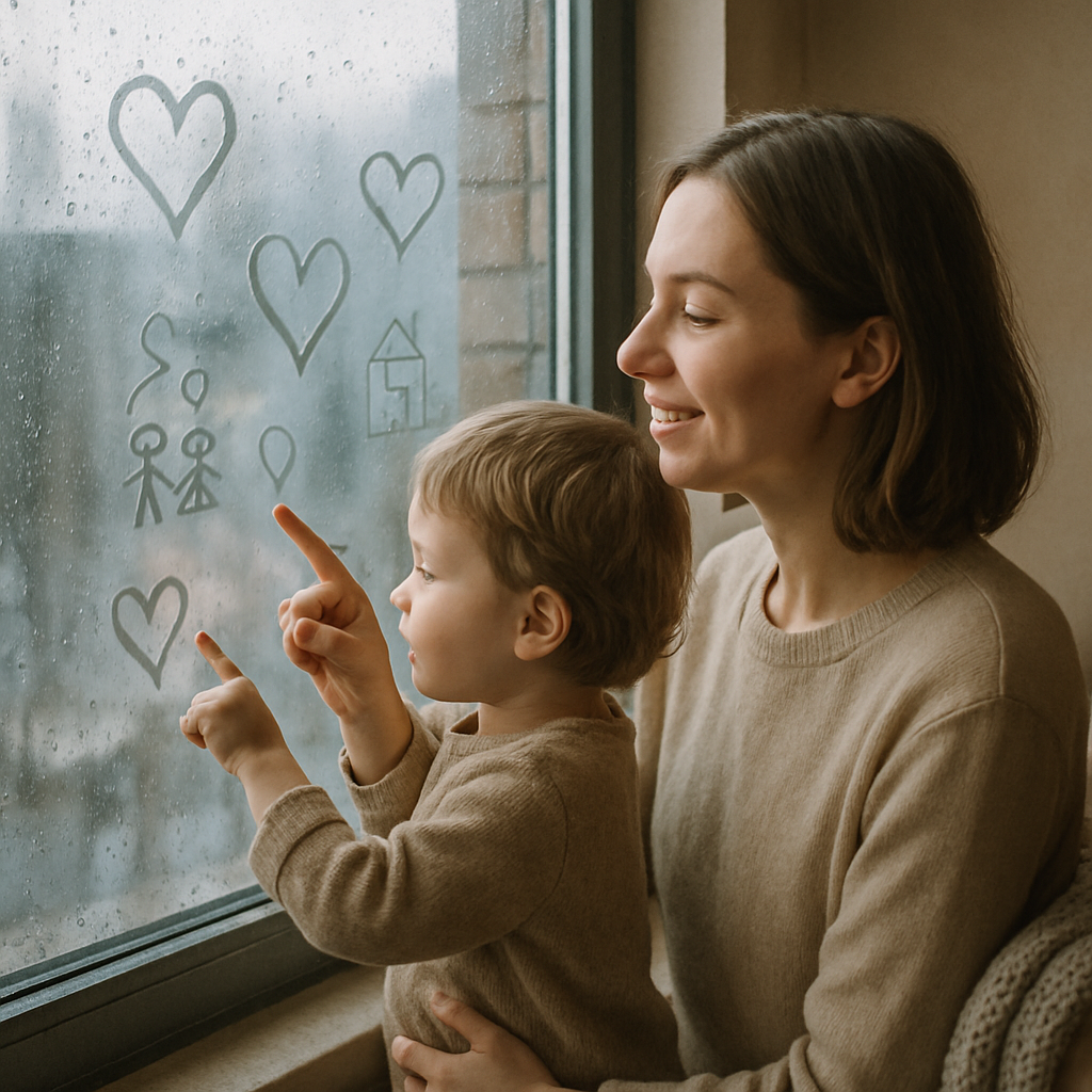Rainy Window Promises Finger Paint Hearts And Quiet Giggles Paint by diamonds kits