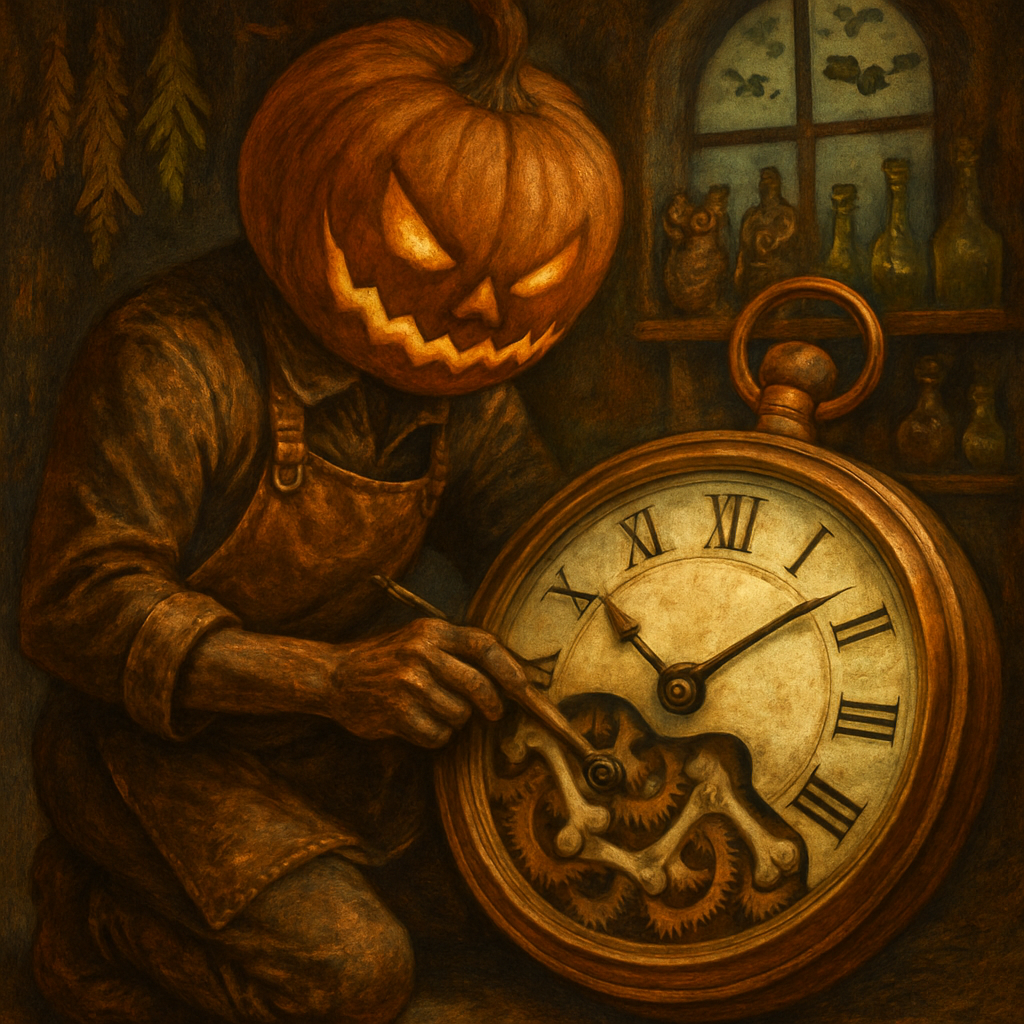 The Pumpkin Clockmaker And The Bone Gearwork paint by color