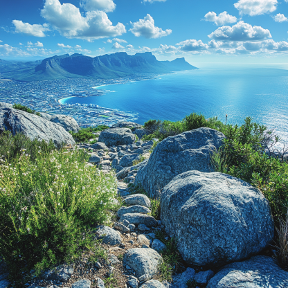 Table Mountain Cape Town Painting by diamonds kit