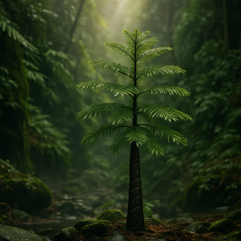 Wollemi Pine In Australian Rainforest Ravine diamond painting