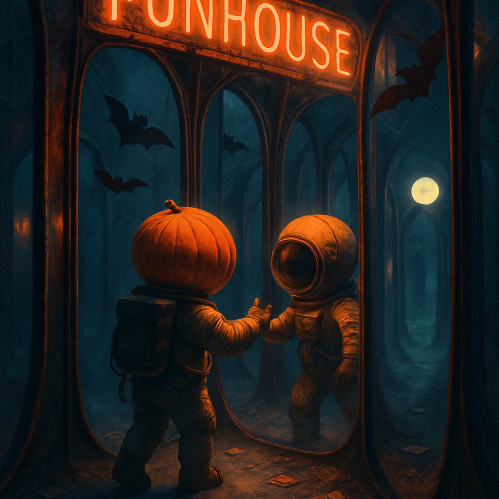 Mirror Maze Pumpkin Astronaut Paint by diamonds kits