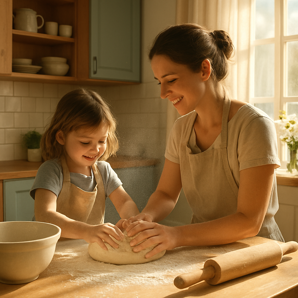 Flour Dust And Heartbeats A Kitchen Ritual Passed Down diamond painting