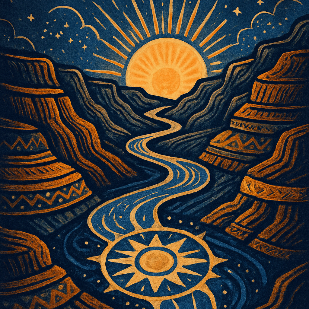 The Sunwheel River Through Patterned Canyons paint by diamond