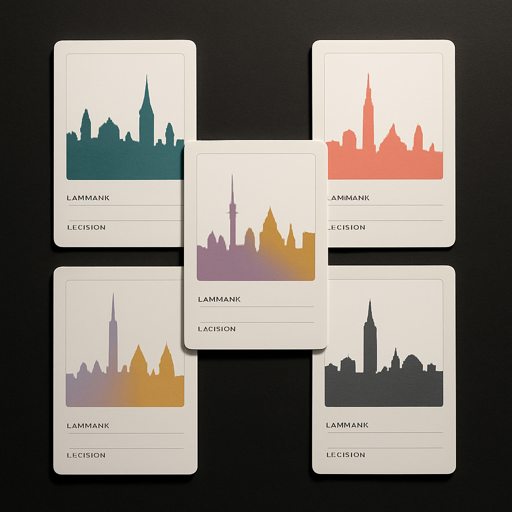 Skyline Selection Cards Paint by diamonds kits